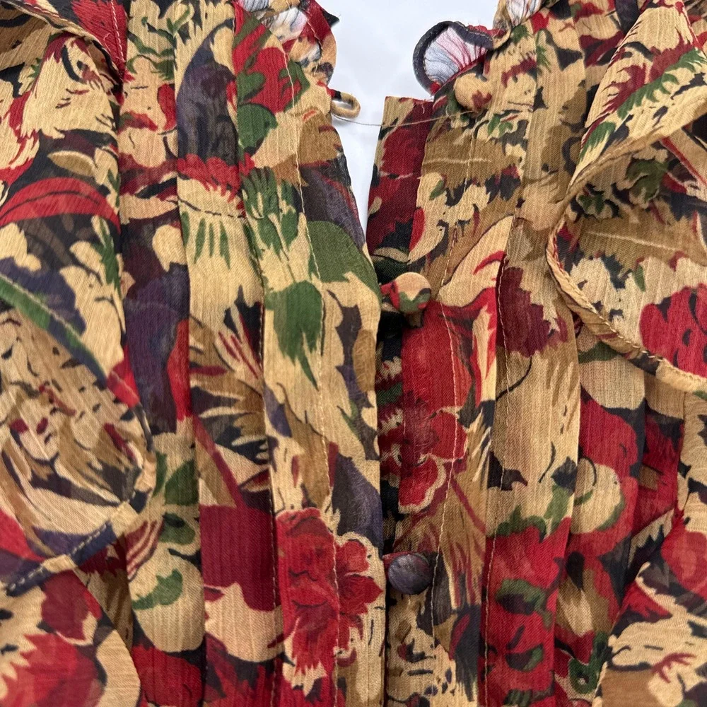 Ralph Lauren Girls 16 Floral Georgette Ruffle Drop Waist Mini Dress Fits XS S